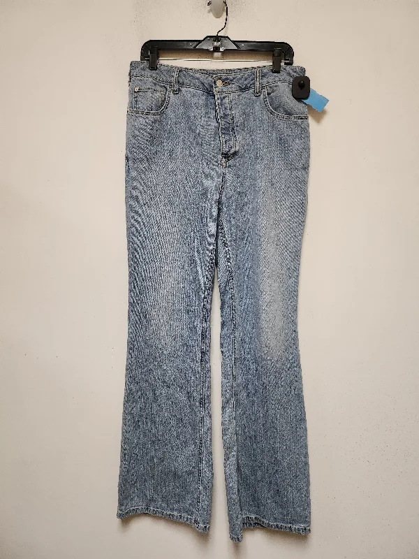 Jeans Flared By Pilcro In Blue Denim, Size: 8