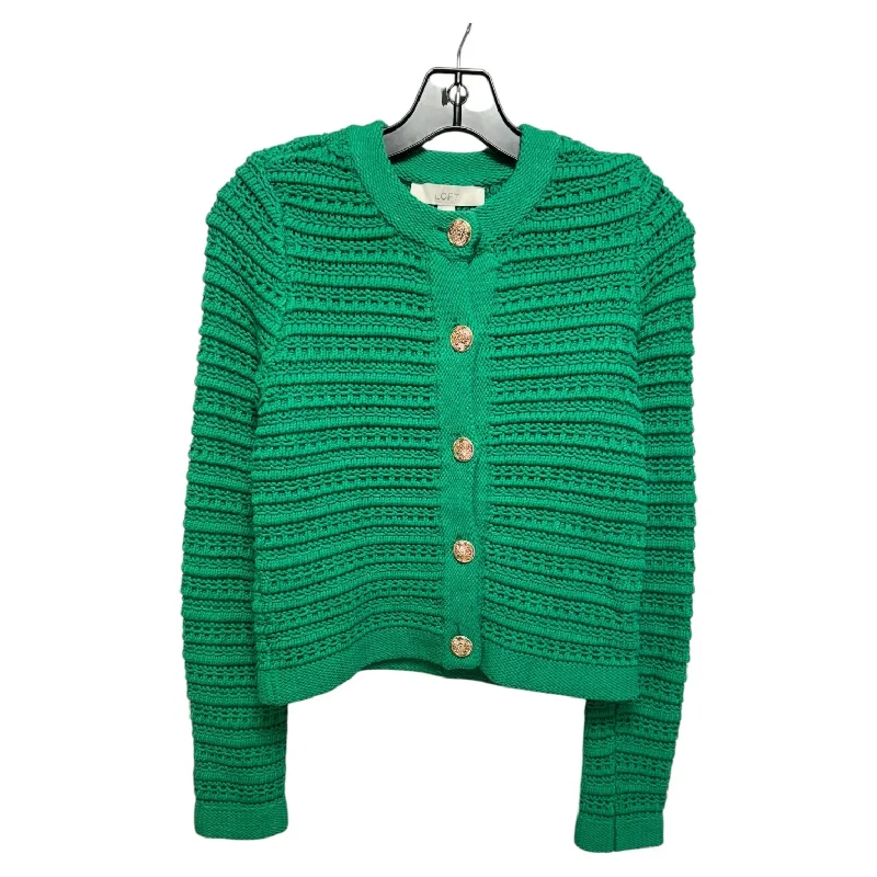 Sweater Cardigan By Loft In Green, Size: Xs