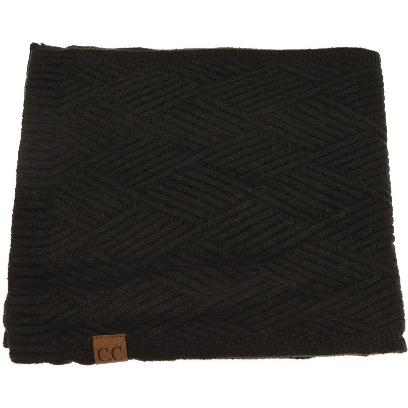 Heathered Scarf in Black