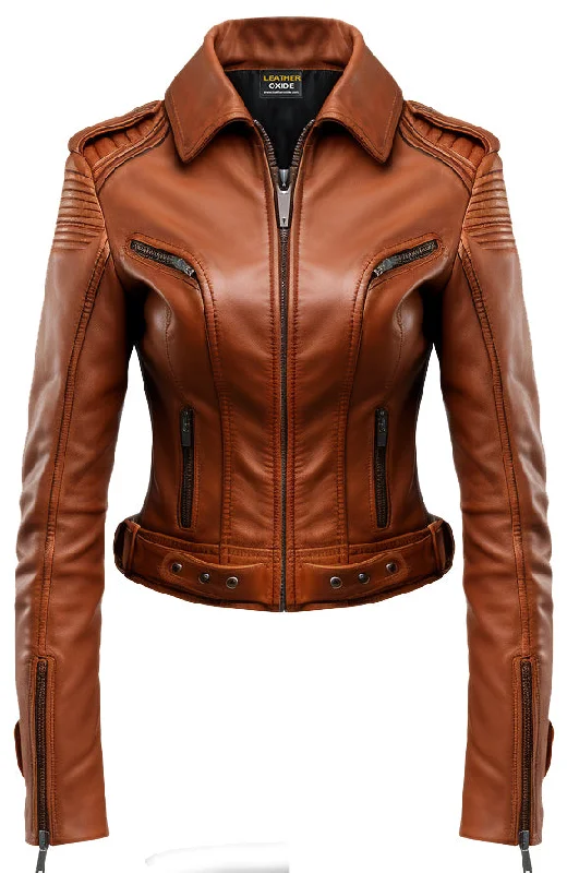 Brown Women Leather Jacket - Leather Jackets for Women