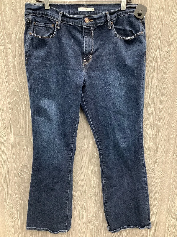 Jeans Boot Cut By Levis In Blue Denim, Size: 16