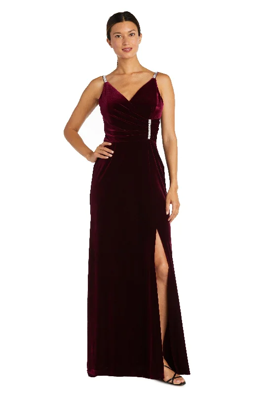 Nightway Long Formal Velvet Evening Gown 22093