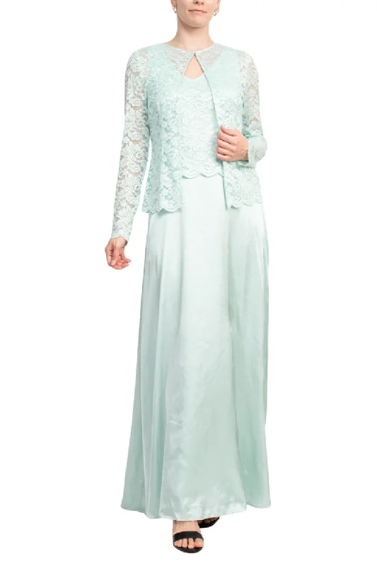 Marina 267234 Long Formal Mother of the Bride Lace Jacket Dress