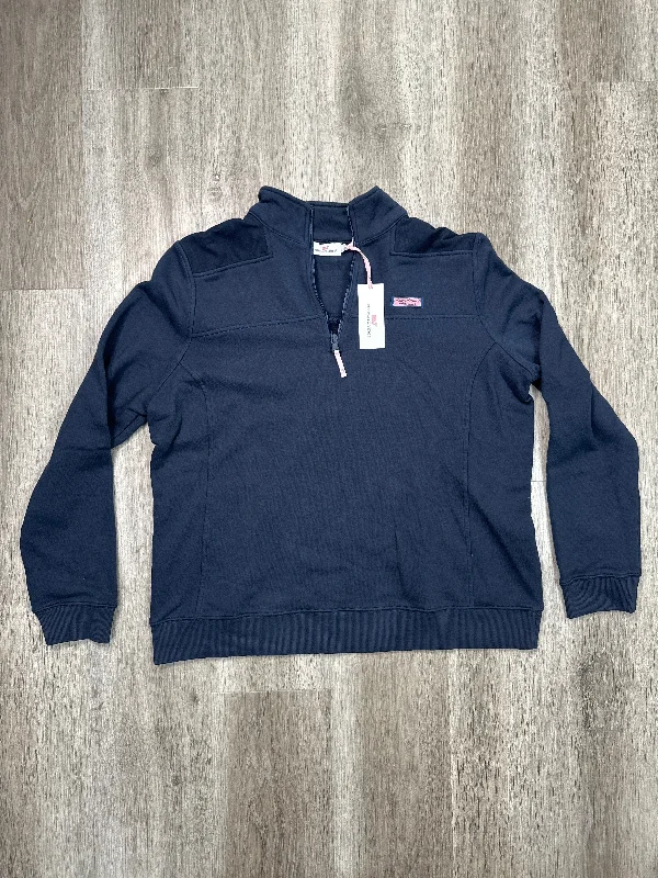 Sweatshirt Collar By Vineyard Vines In Blue, Size: Xl