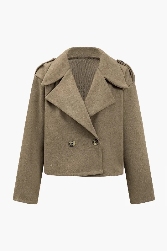 Cropped Double-Breasted Coat