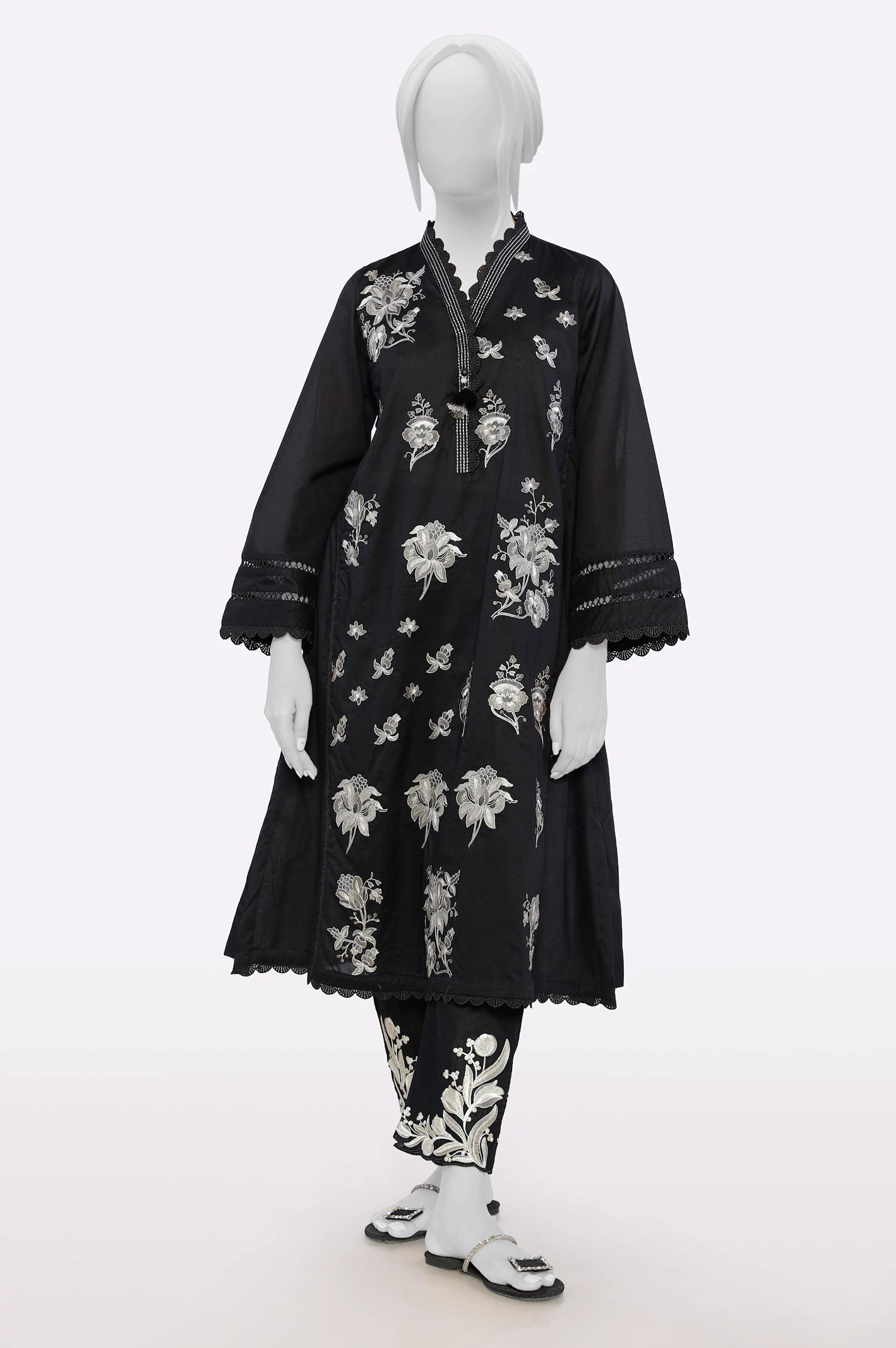 Black Embroidered Kurti