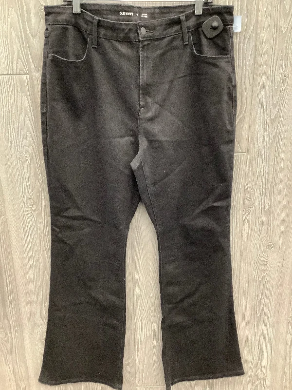 Jeans Flared By Old Navy In Black, Size: 16