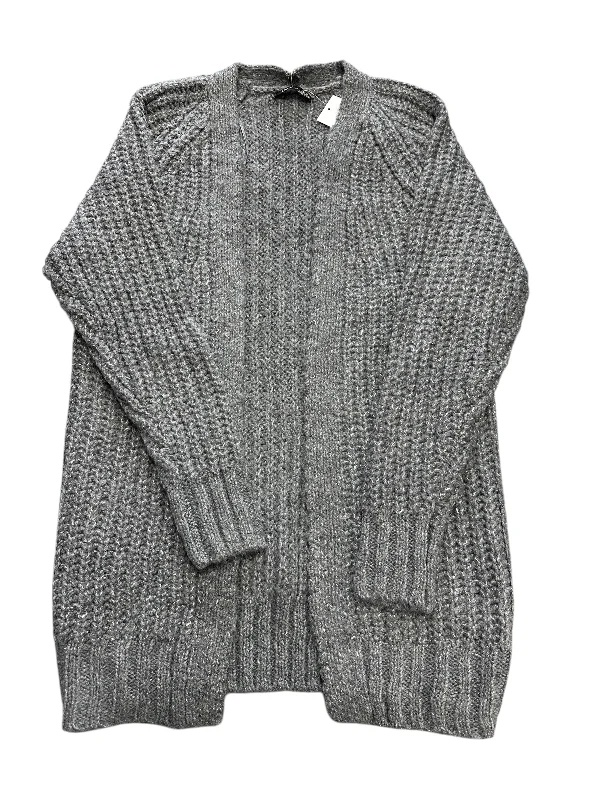 Sweater Cardigan By Dex In Grey, Size: M