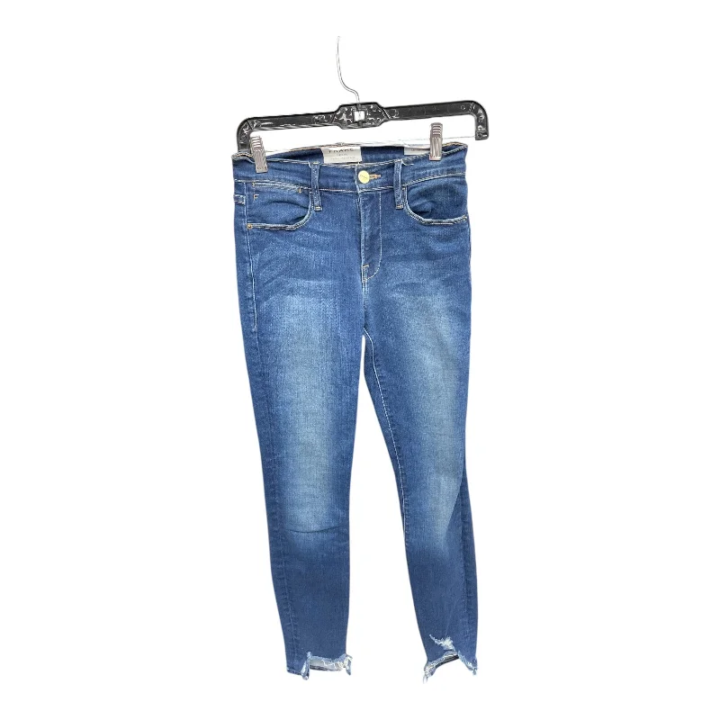 Jeans Skinny By Frame In Blue Denim, Size: Xs