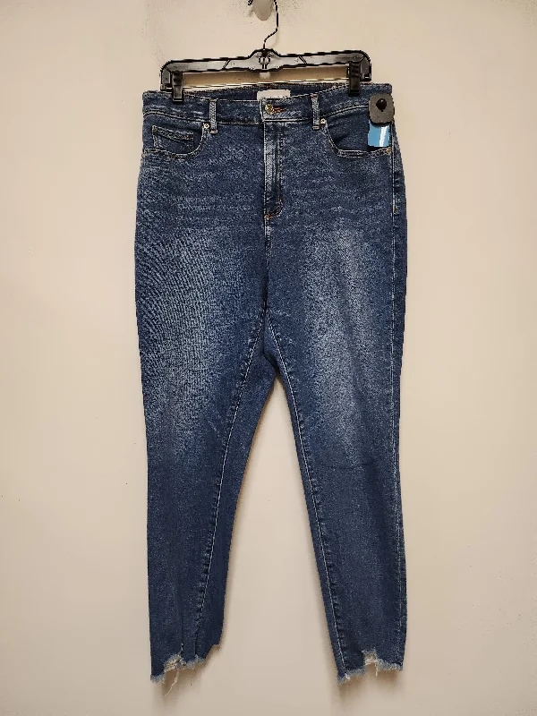 Jeans Straight By Loft In Blue Denim, Size: 10