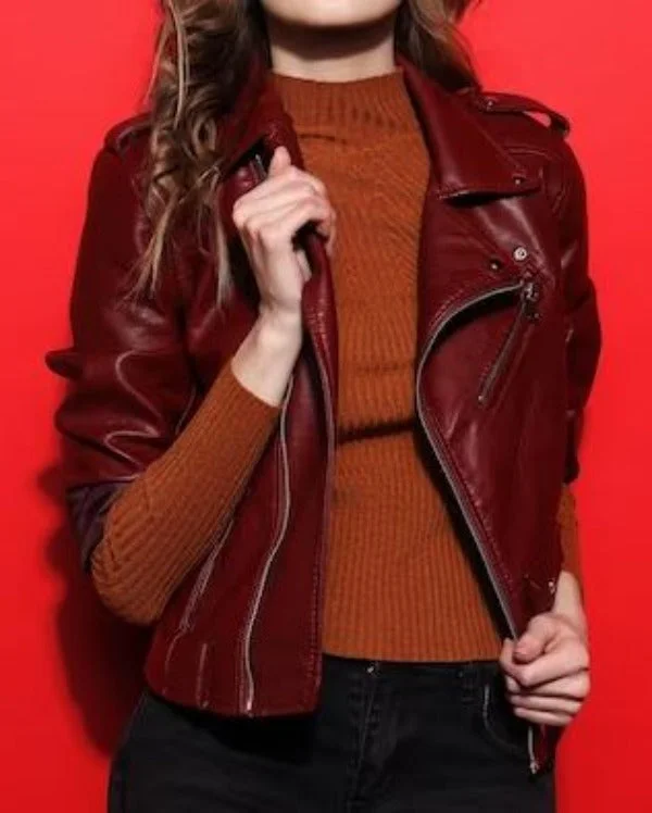 Erica Red Leather Jacket