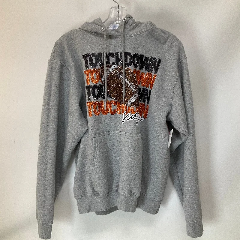 Sweatshirt Hoodie By Clothes Mentor In Grey, Size: S