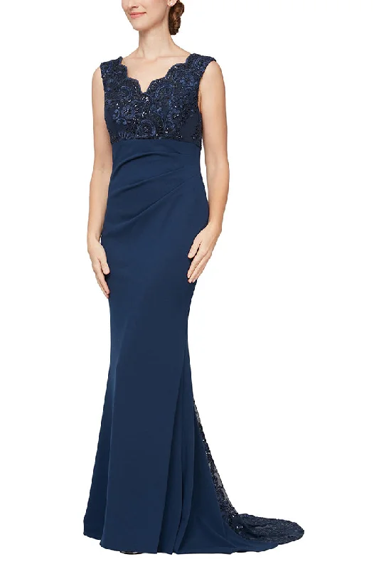 Alex Evenings J160307 Fitted Long Formal Dress