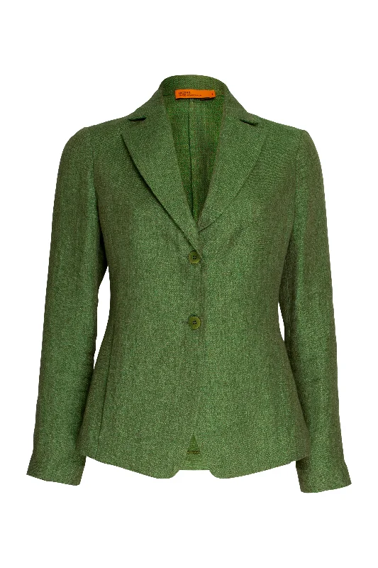 High Revere Collar Jacket - Grass Linen 9721