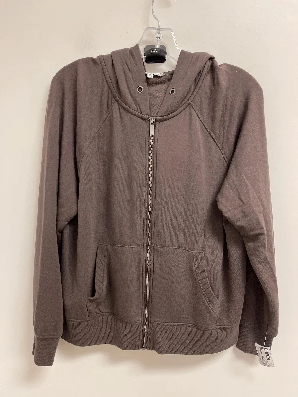 Sweatshirt Hoodie By Workshop In Brown, Size: M