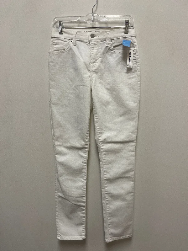 Jeans Skinny By Old Navy In White Denim, Size: 6