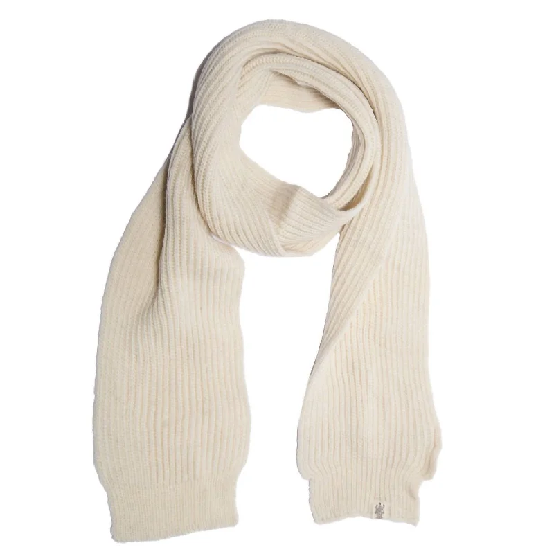 Laurent Rib Scarf In White