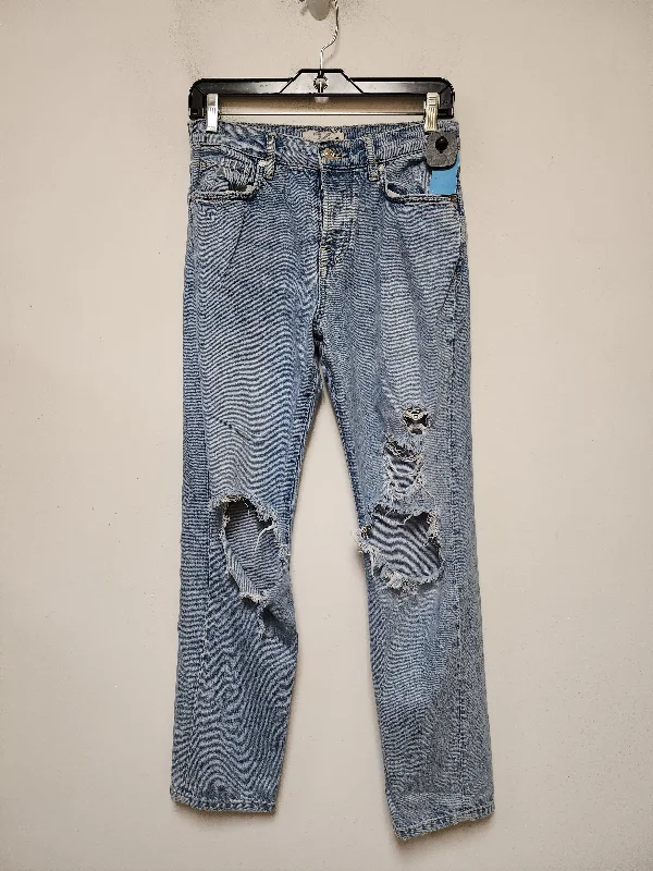 Jeans Boyfriend By Free People In Blue Denim, Size: 4