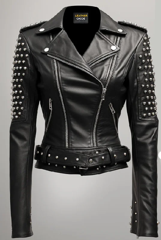 Ella Women Real Black Leather Jacket