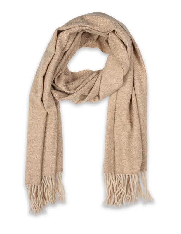 Mocha Classic Twill Scarf- Beige