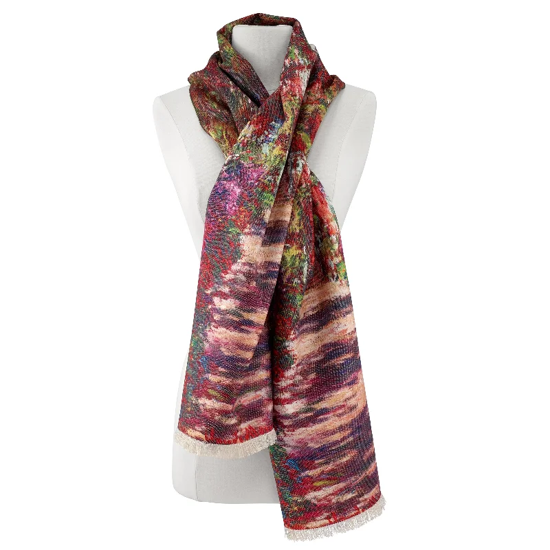 A Pathway in Monet's Garden Viscose\Poly Scarf