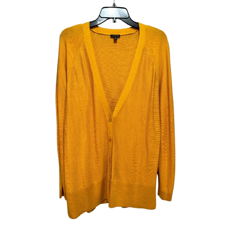 Sweater Cardigan By Talbots In Yellow, Size: Xl