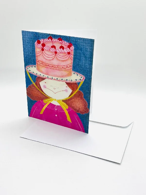 Cake Hat Greeting Card