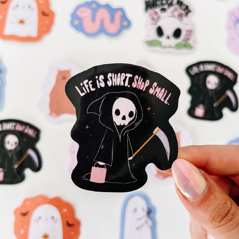 Life Is Short Shop Small Sticker