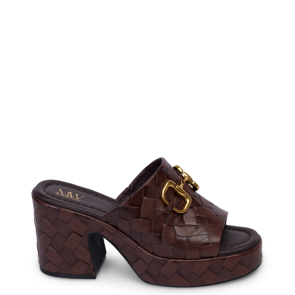 Miss Wilson by Kathryn Wilson Carly Mule - Chocolate Woven Calf