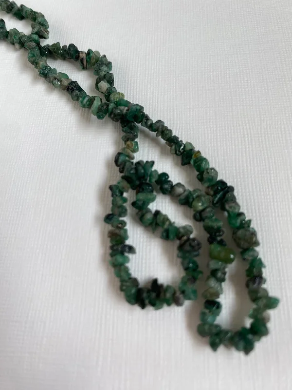 Raw Emerald Layering Necklace