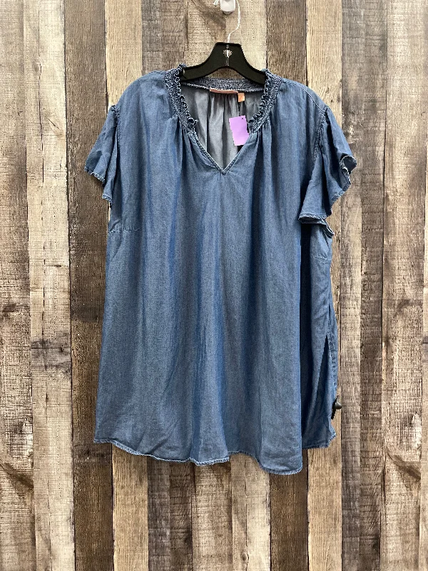 Blue Top Short Sleeve Evri, Size 3x