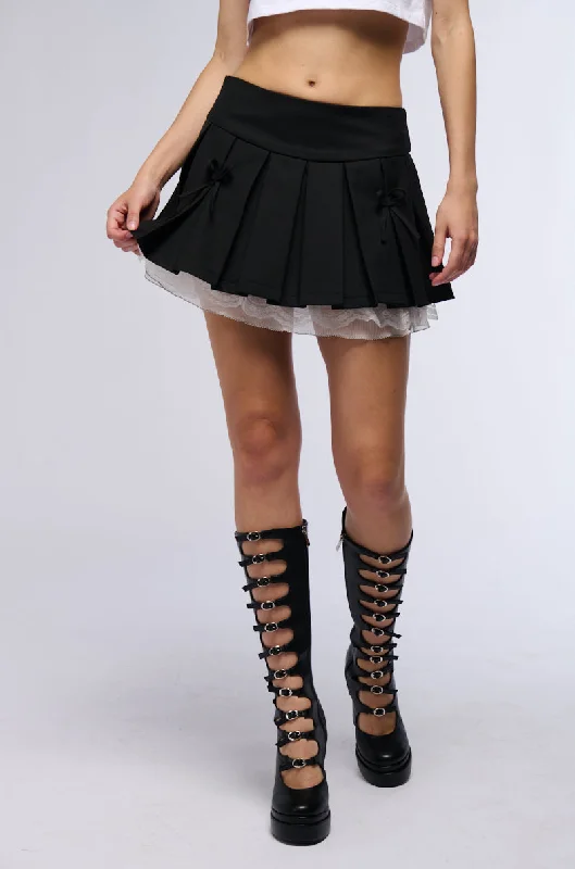 CUTIE PIE MINI SKIRT WITH BOWS