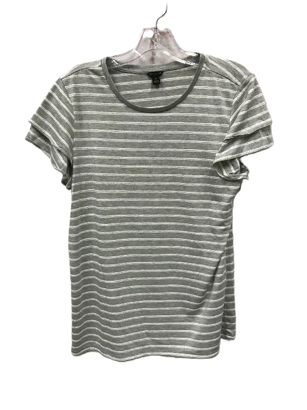 Grey Top Short Sleeve By Ann Taylor, Size: M