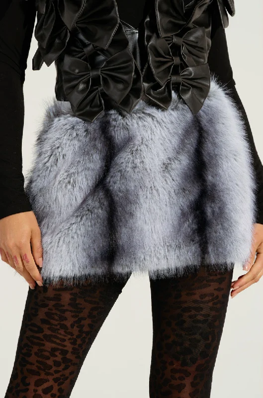 ICE QUEEN FUR MINI SKIRT