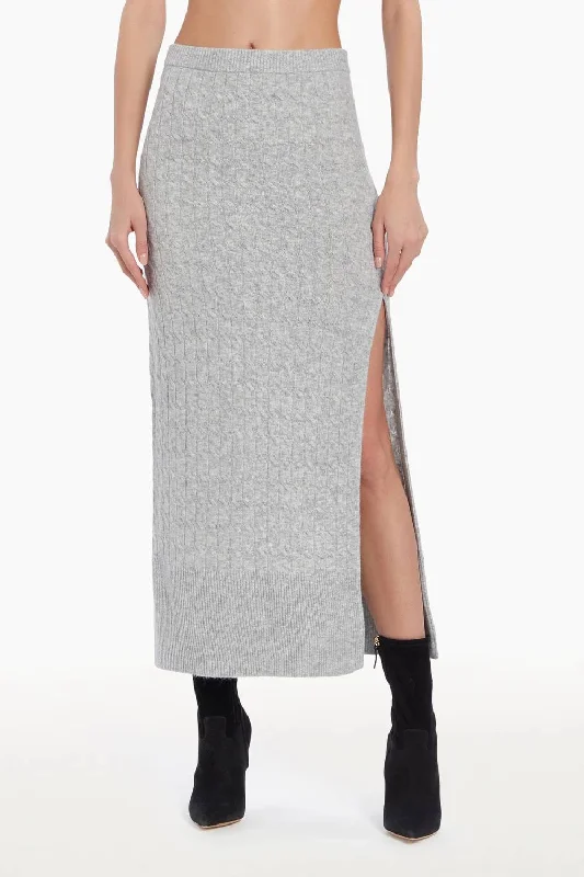 Isla Skirt In Heather Gray