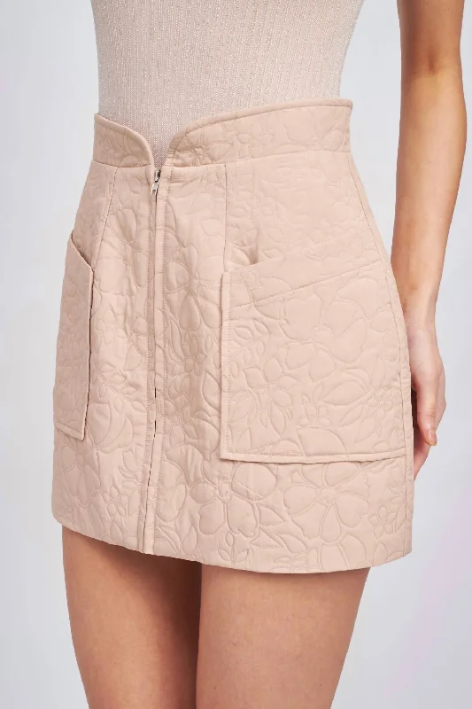 Journee Mini Skirt In Peony