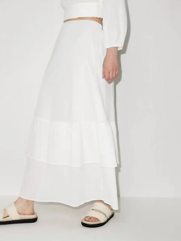 Magnolia Holiday Skirt In White