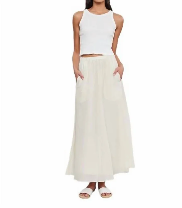 Mariela Maxi Skirt In Vanilla