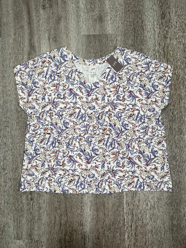 Paisley Print Top Short Sleeve J. Jill, Size Xl