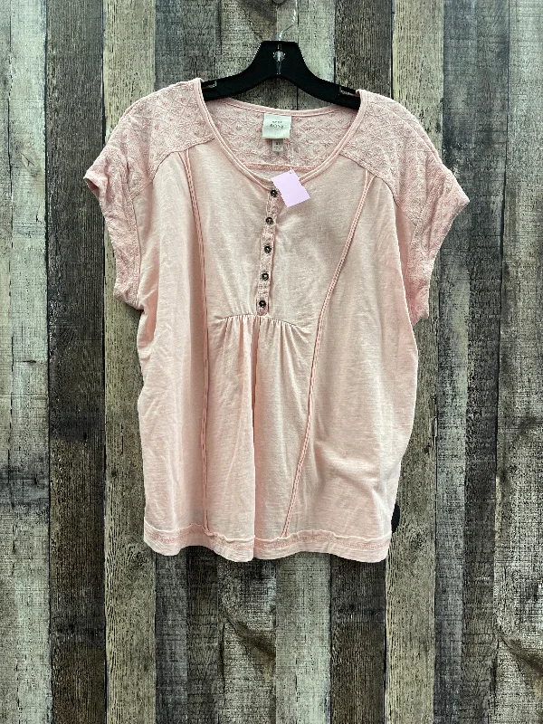 Pink Top Short Sleeve Knox Rose, Size Xl