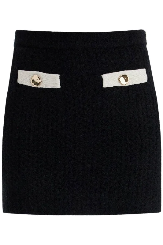 Self Portrait Women's Alpaca Knit Mini Skirt