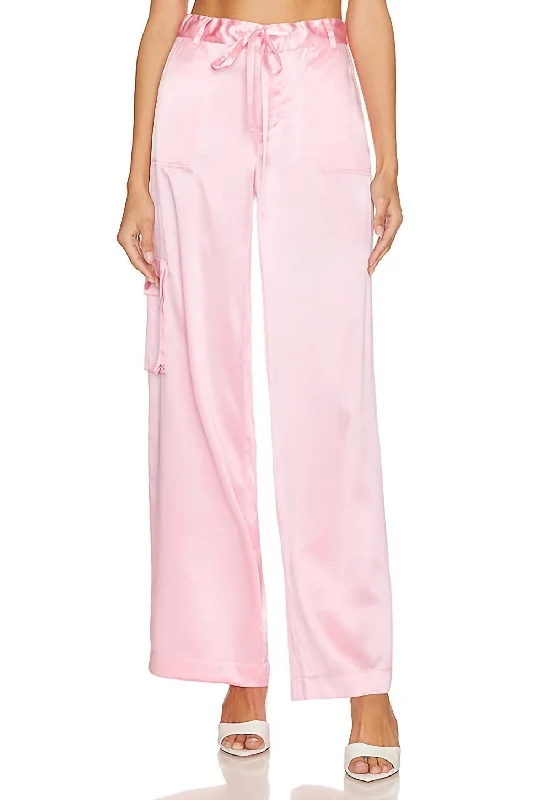 Cedric Cargo Pants In Sweet Pink