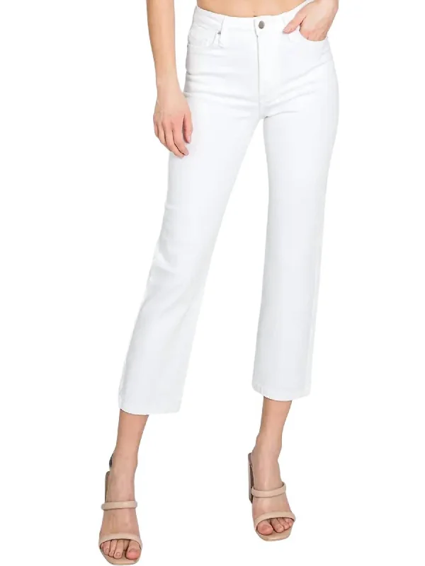 Siena High Rise Straight Leg Jeans In Optic White