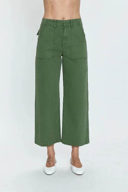 Sophia Wide Leg Pants In Basil