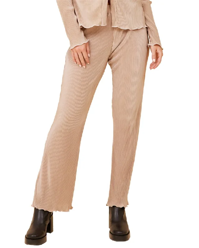 Vintage Havana Lettuce Edge Pleated Pant