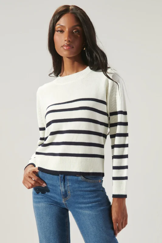 Chantilly Striped Cropped Sweater