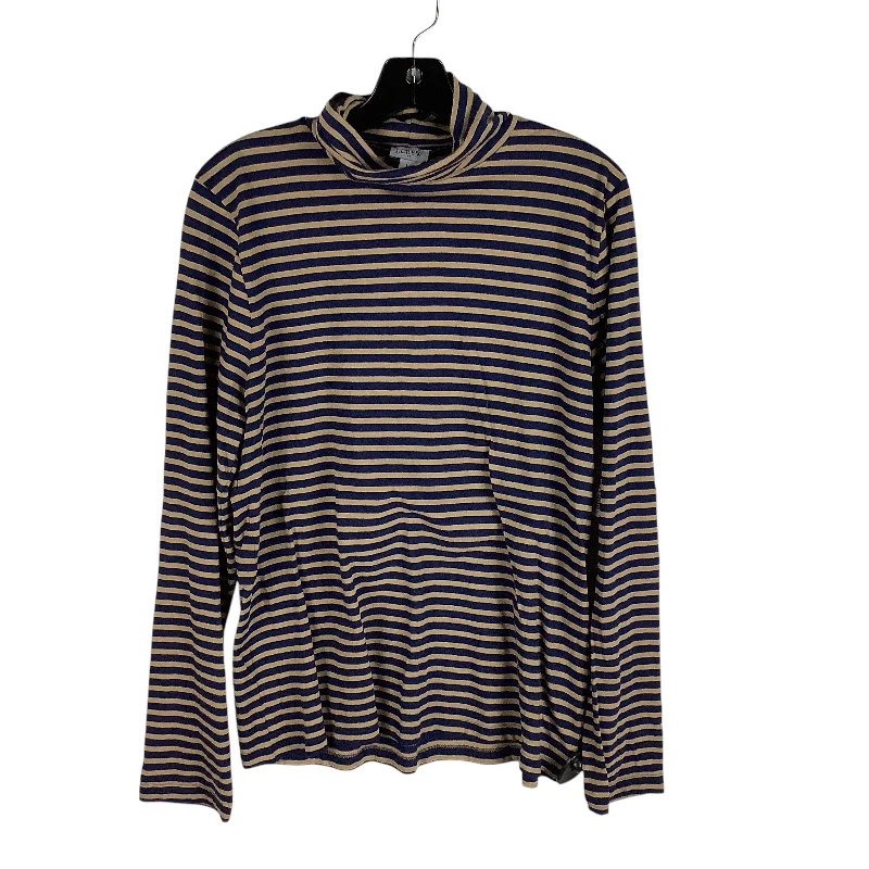 Top Long Sleeve Basic By J. Crew In Striped Pattern, Size: L