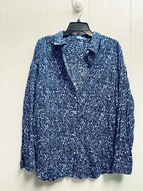 Top Long Sleeve By J Mclaughlin In Blue, Size: Xl