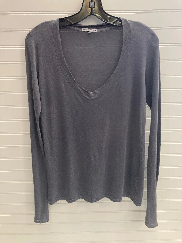 Top Long Sleeve By James Perse In Grey, Size: M