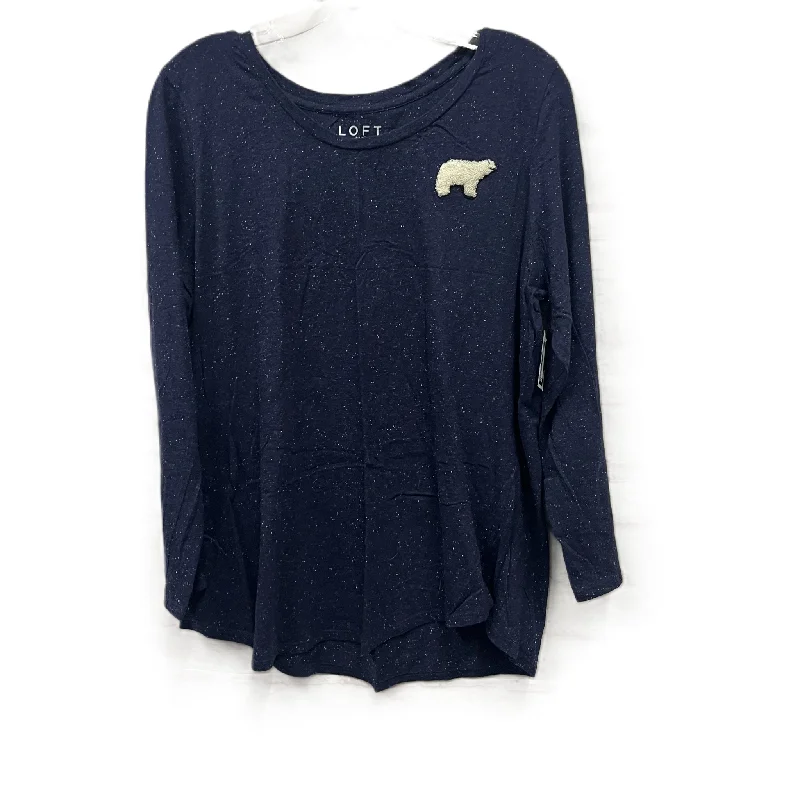 Top Long Sleeve By Loft In Blue, Size: Xl